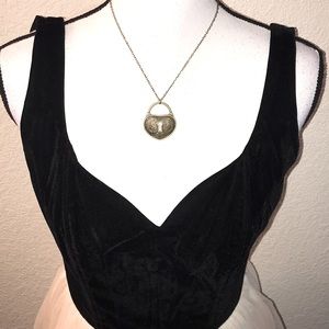 Antique key hole necklace